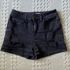 SO black denim shorts